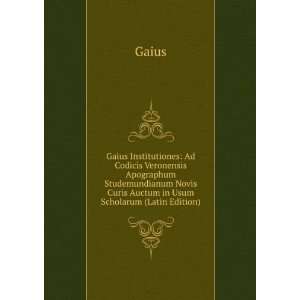   Studemundianum Novis Curis Auctum in Usum Scholarum (Latin Edition