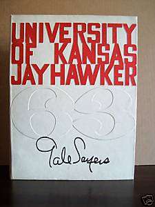 Gale Sayers signed 1963 college yearbook (Kansas)  