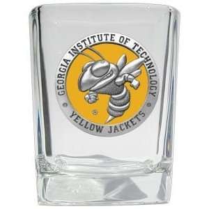  Georgia Tech Yellow Jackets Mascot Logo Square Shot Glass 