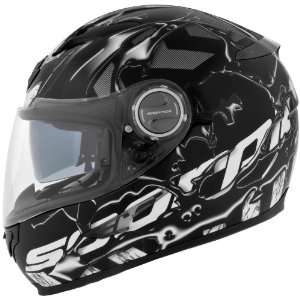 Scorpion EXO 500 Graphics Helmet, Black Oil, Size XS, Primary Color 