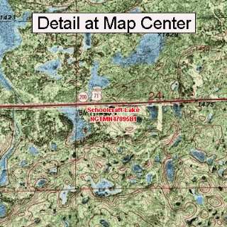 USGS Topographic Quadrangle Map   Schoolcraft Lake, Minnesota (Folded 