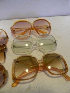   Retro Funky 1960s Big Round Sunglasses Annie Saral Paris Italy  