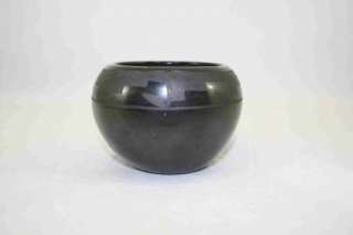 Early Santo Domingo Blackware Pottery Vase  