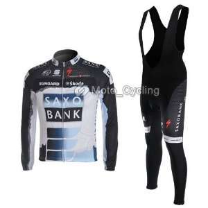  new saxo bank team fleece inside long sleeve cycling 