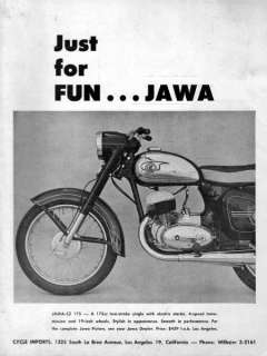 1964 Jawa CZ 175 Roadster Motorcycle Original Ad  