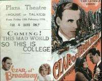 1930 CZAR OF BROADWAY COLOR MOVIE HERALD  