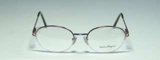 NEW SALVATORE FERRAGAMO 1554 51 18 135 ROSE HALF RIM EYEGLASSES 