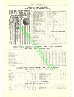1903 Yankee Pulverizer Plow Parts List Catalog AD  