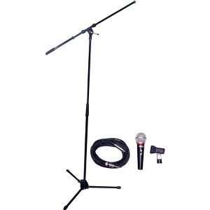  Vocal Microphone with Tripod Boom Stand and Mic Cable 