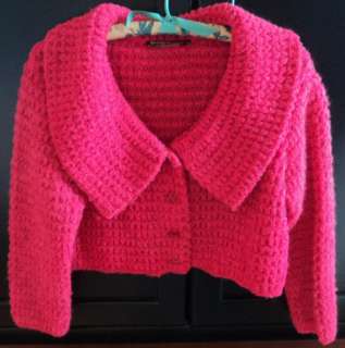 Vintage Saks Fifth Ave Woman Sweater Pink Fuschia  