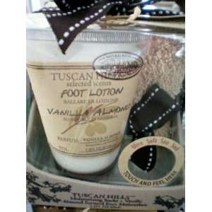  Tuscan Hills Scented Foot Lotion w/ Socks    Vanilla 