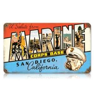  Marine Corps Base Salute San Diego CA Sign