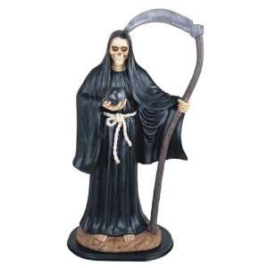  24 Inch Black Santa Muerte Saint Death Grim Reaper Statue 