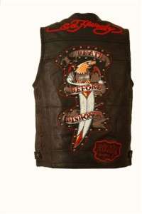 NEW ED HARDY MENS  DEATH BEFORE DISHONOR VEST 5X  