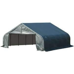    ShelterLogic 79141 Green 22x40x10 Peak Style Shelter Automotive