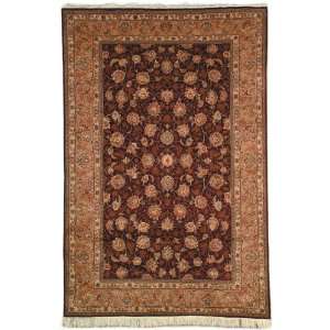 Safavieh Tabriz Floral Collection TF101C Hand Knotted Burgundy and 