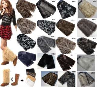   Fuzzy Faux Fur Fashion/Dance Leg Warmers Muffs Boot Covers  
