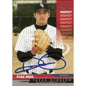  Oakland As Ryan Wing Signed 2005 Leaf Prospects Card 