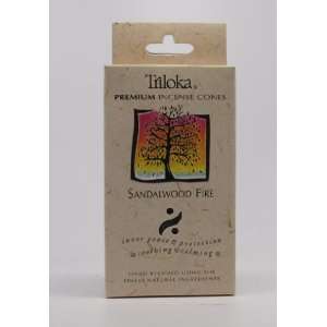 Sandalwood Fire   Triloka Premium Cone Incense Beauty