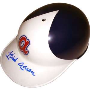 Hank Aaron Autographed Helmet