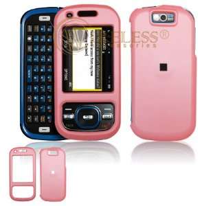 Samsung Exclaim M550 Snap On Rubber Cover Case Cover (Pink)