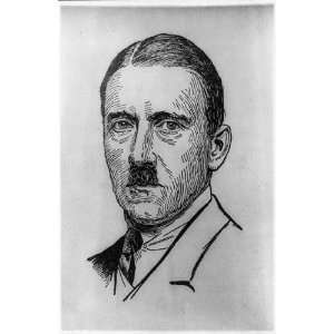  Photo Adolf Hitler, head and shoulders portrait, facing 