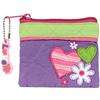 QUILTED COIN PURSE HEART (S11)