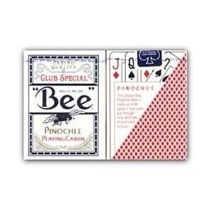  Pinochle ,Bee Playing Cards,2 Deck Red and Blue Sports 