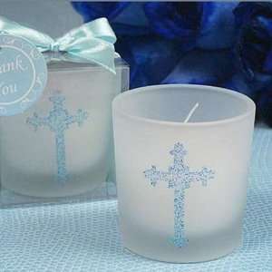  Blessed Events Cross Design Candle