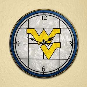  NCAA West Virginia Mountaineers Stained Glass Wall Clock 