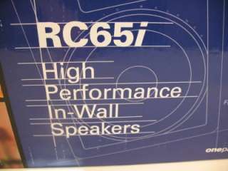 POLK AUDIO RC65i HIGH PERFORMANCE IN WALL SPEAKERS NEW  