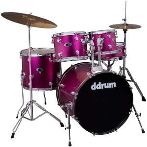  Ddrums D2   Pink 5 Piece Drum Set Musical Instruments