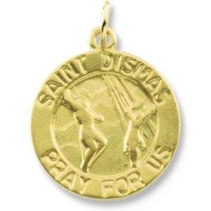St Dismas Medal in 14k Yellow Gold