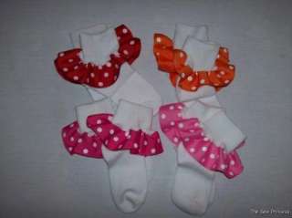 Ruffle Ribbon Socks You Choose Color MTM Dresses & Sets  