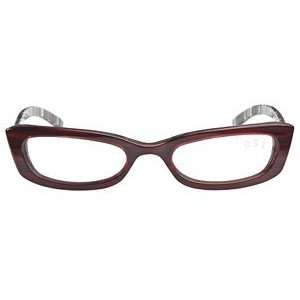  OGI 7076 211 Red Black Eyeglasses