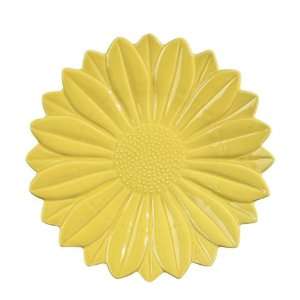  Andrea by Sadek 10.5 D Yellow Daisy Shaped Plate (Set of 