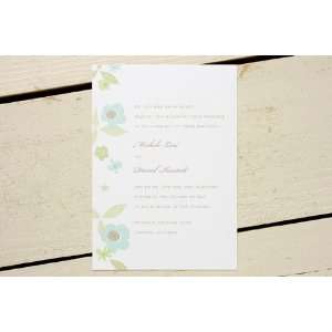  Sage Flora Wedding Invitations by Blonde Health 