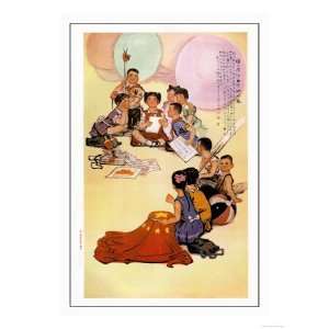   to Little Friends in Taiwan Giclee Poster Print by Lin Ang kan, 12x16