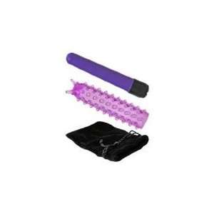 Bundle Mini Vibe Purple W/Sleeve and Travel Bag and Slippery Stuff 