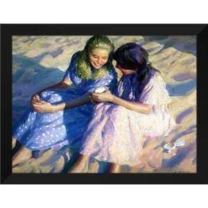  Anthony Watkins FRAMED Art 28x36 Sisters on the Share 
