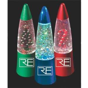  Glitter rocket lamp.