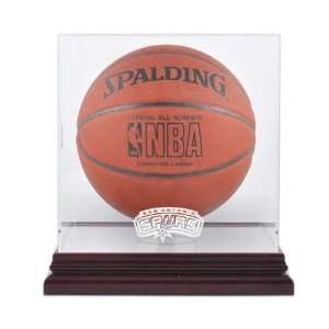  San Antonio Spurs Mahogany Logo Basketball Display Case 