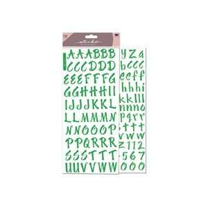  Lime Green Glitter Alphabet And Stickers