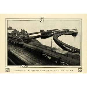   Railway Port Arthur Canada   Original Halftone Print