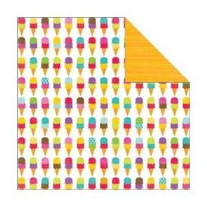   Cardstock 12X12 Ice Cream; 25 Items/Order Arts, Crafts & Sewing