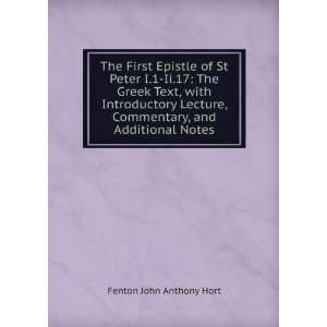   , Commentary, and Additional Notes Fenton John Anthony Hort Books