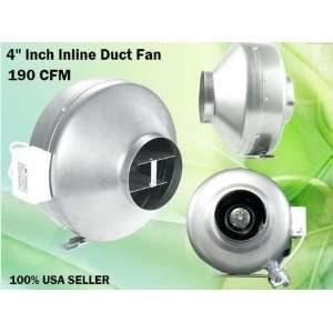 Inch Inline Fan Exhaust Blower Vent Hydroponics Cooling Inline Fan 4 
