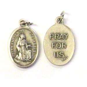  St. Francis of Assisi Bulk Oxidized Medal with Jump Ring 