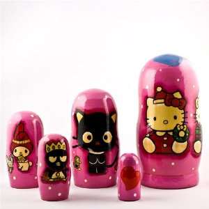 com Russian Nesting Dolls, Matryoshka, 5 pcs/7  Hello Kitty Nesting 