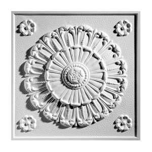  Medallion 2 x 2 Ceiling Tile, Drop, White